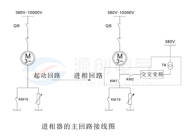 進相器的主回路接線圖